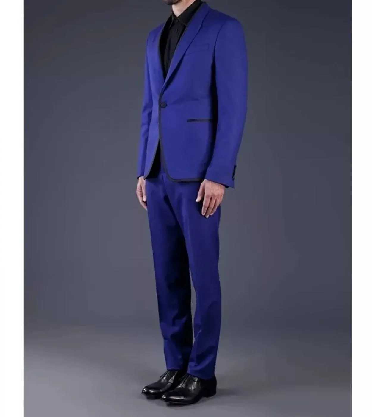 Abiti da uomo blu scuro con un bottone Slim Fit 2 pezzi Abiti da sposo formale da sposa Abiti da uomo su misura Blazer Abiti Dai