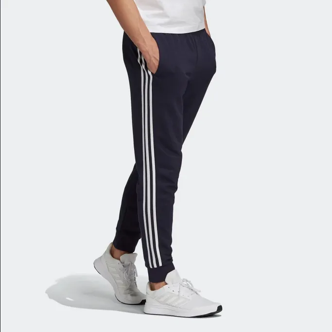 Adidas Essentials trousers with 3 stripes in lightweight cotton GK8888 blue white