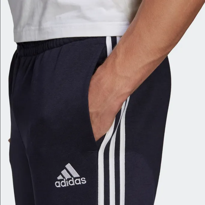 Adidas Essentials trousers with 3 stripes in lightweight cotton GK8888 blue white