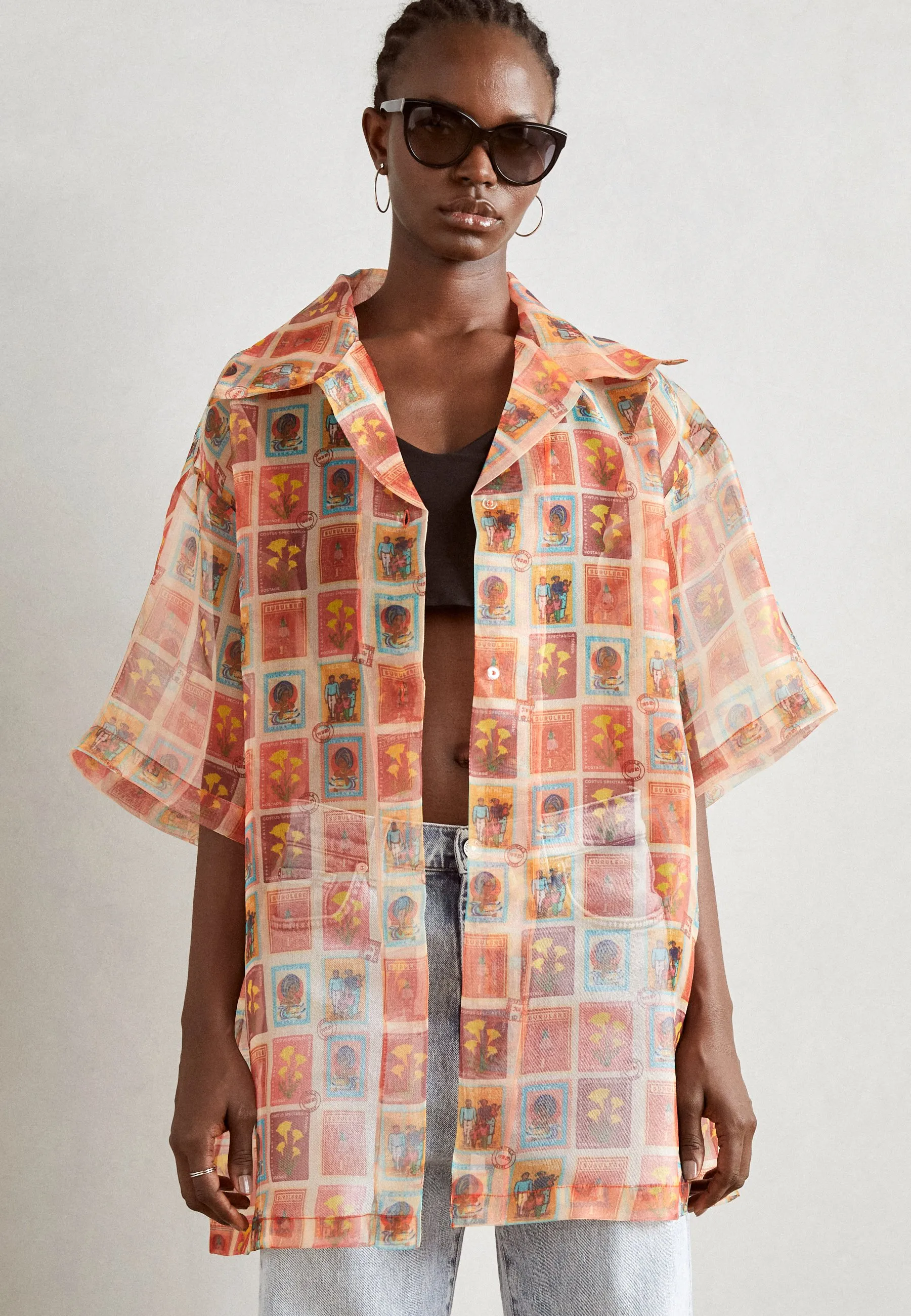 ALLEN POST CARD PRINT SHIRT - Camicia