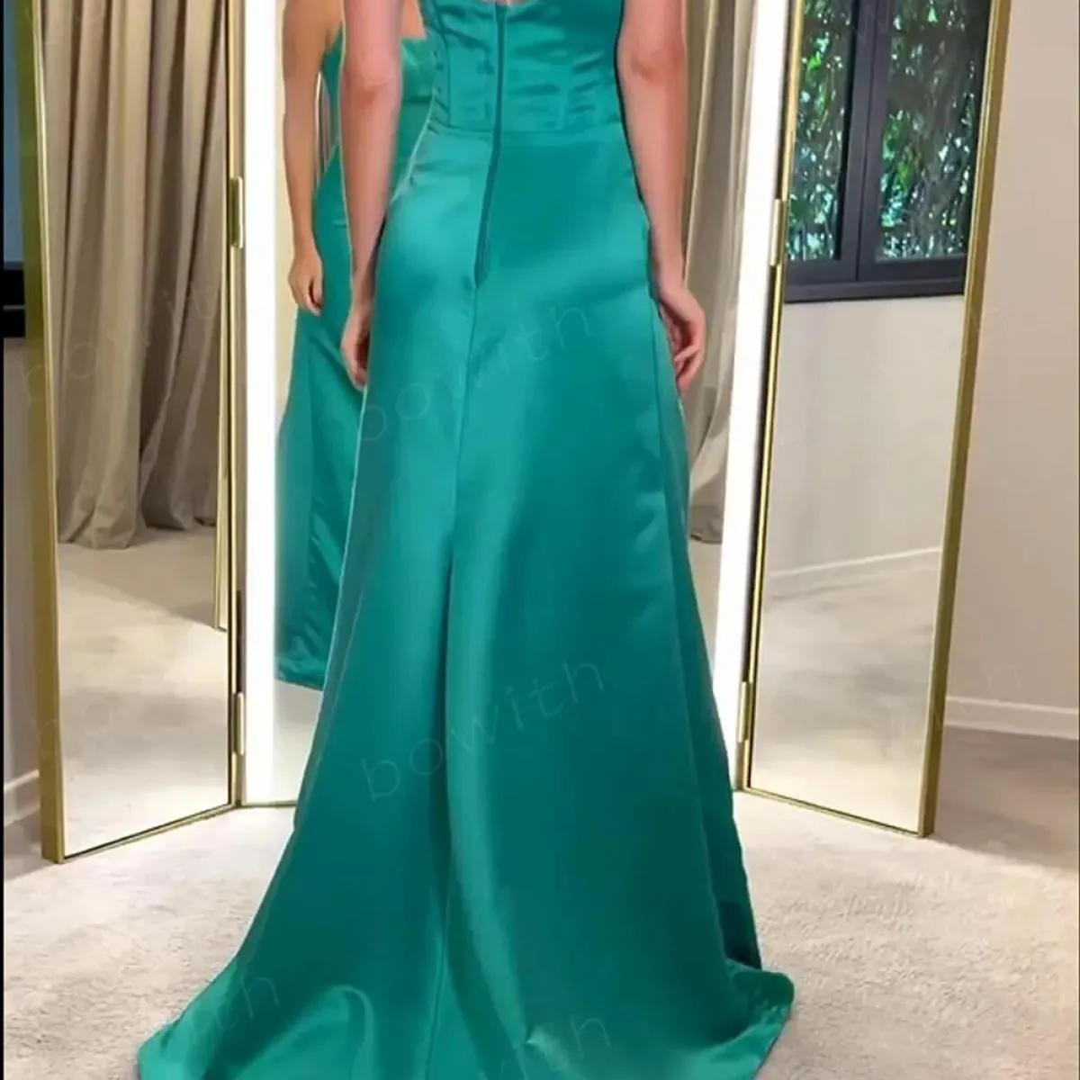 Bowith Teal Abiti da sera Abiti da ballo 2023 Abiti di lusso Sirena Donna Abito da cerimonia Abiti da cerimonia formale Vestido