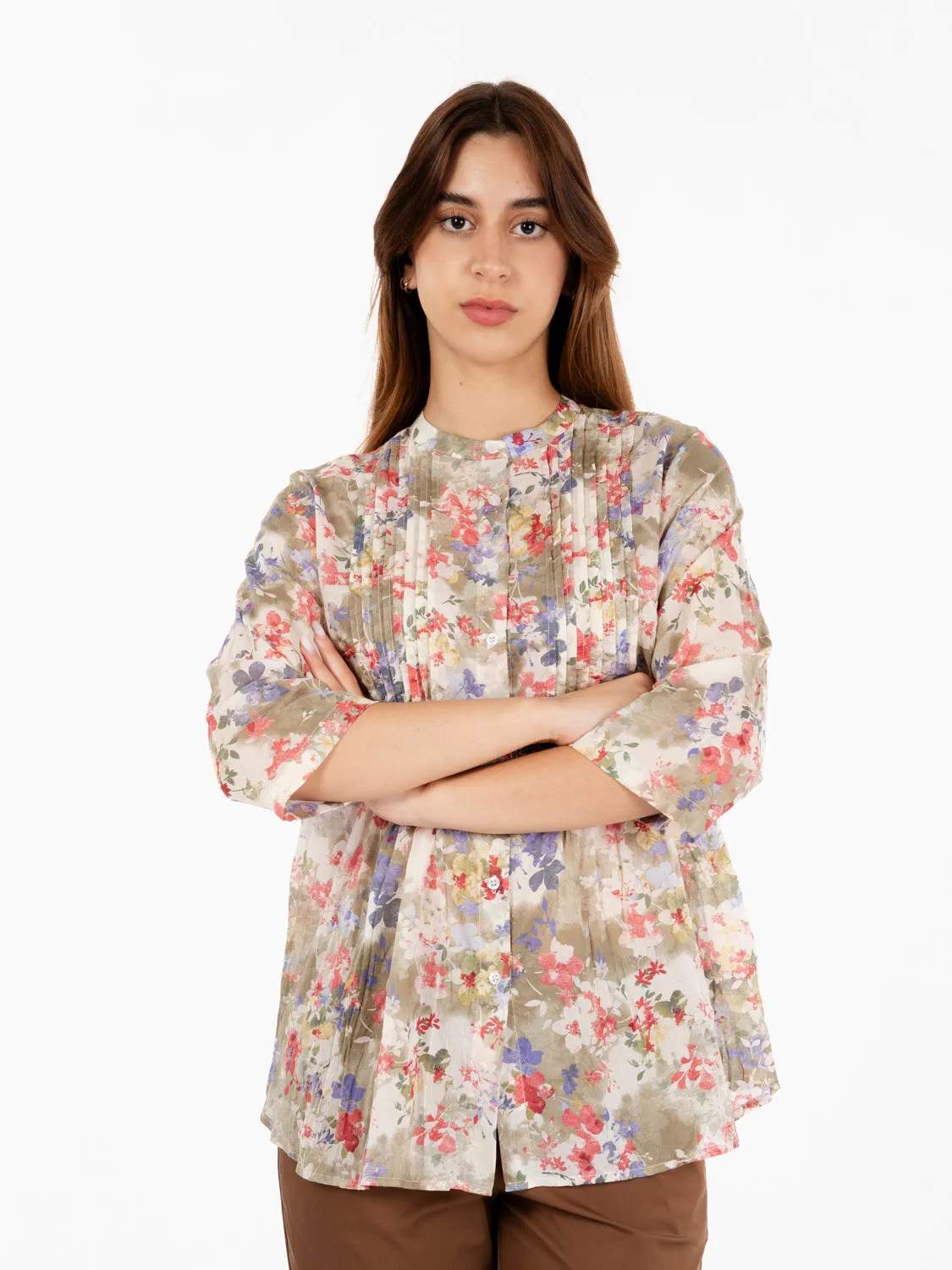 Camicia Froisse fantasia fiori