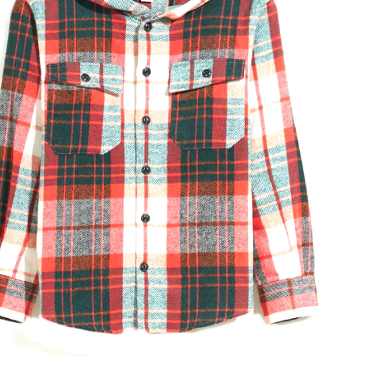 Camicia Gibson Check Multicolor Con Cappuccio