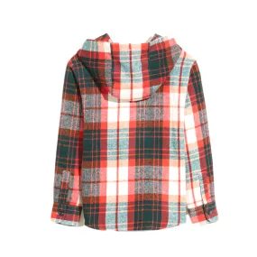 Camicia Gibson Check Multicolor Con Cappuccio