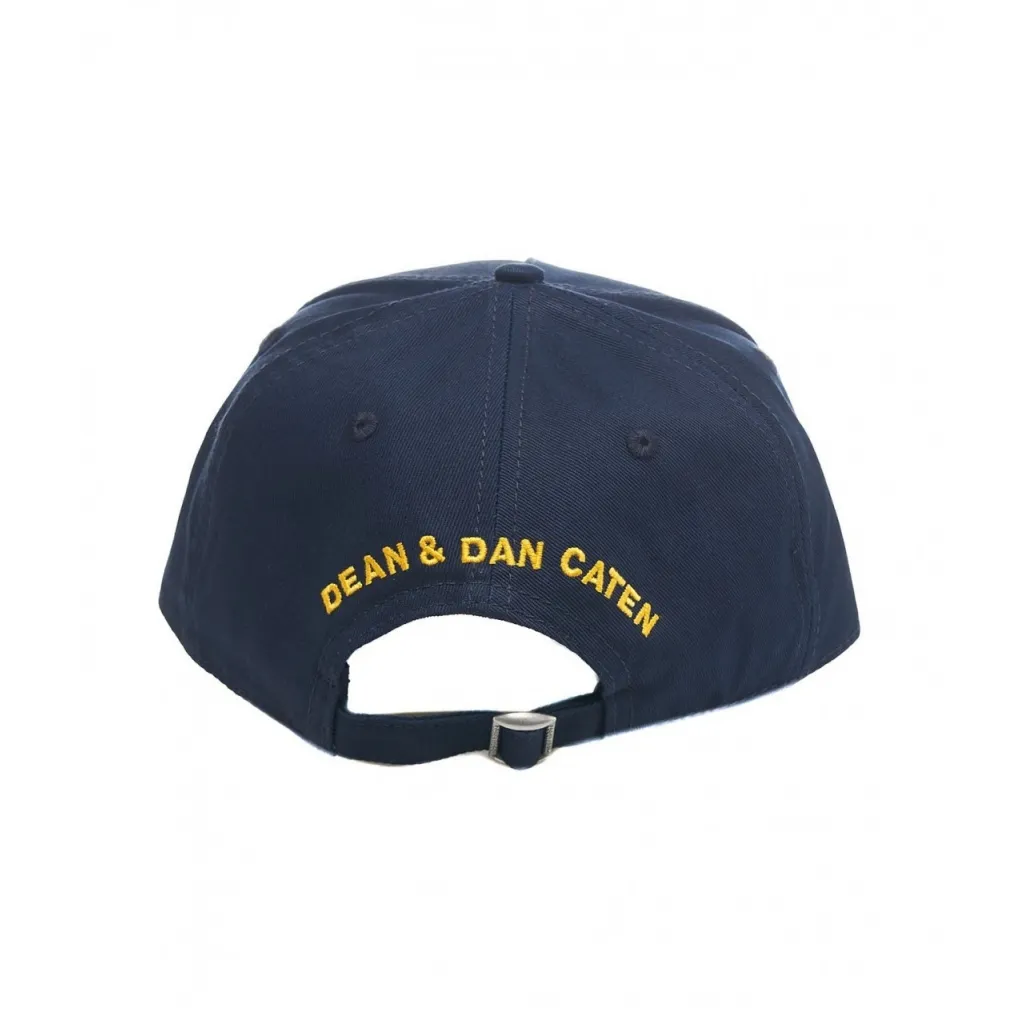 Cappello da baseball con logo blu scuro