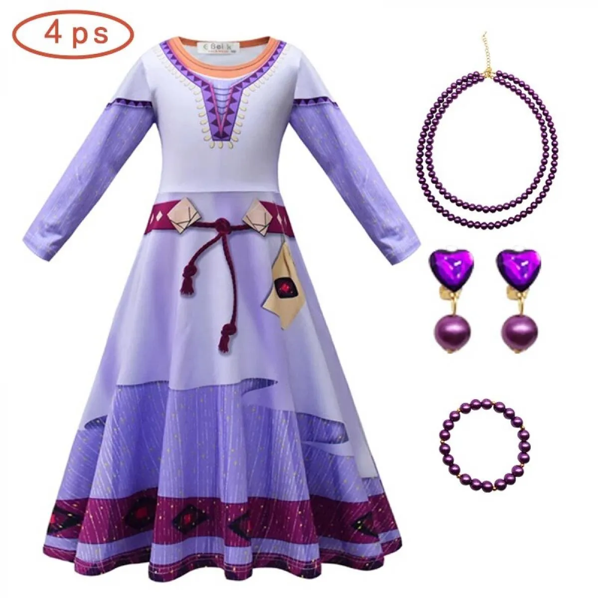 Costume cosplay per bambini Ragazze Abito da ballo con fiori Abiti da principessa Abiti da festa Abiti Cospaly per bambini