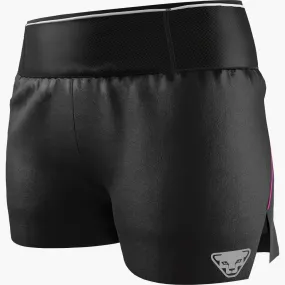 Dynafit DNA W 2/1 Split Short Black/ Fluo Pink - Pantaloni Trail Running Donna