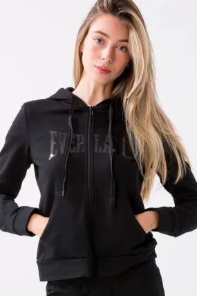 EVERLAST SPORT IDENTITY FELPA ESTIVA DONNA con cappuccio Black