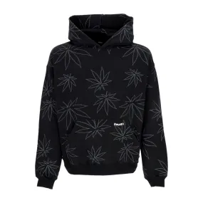 felpa cappuccio uomo plantlife fleece hoodie BLACK