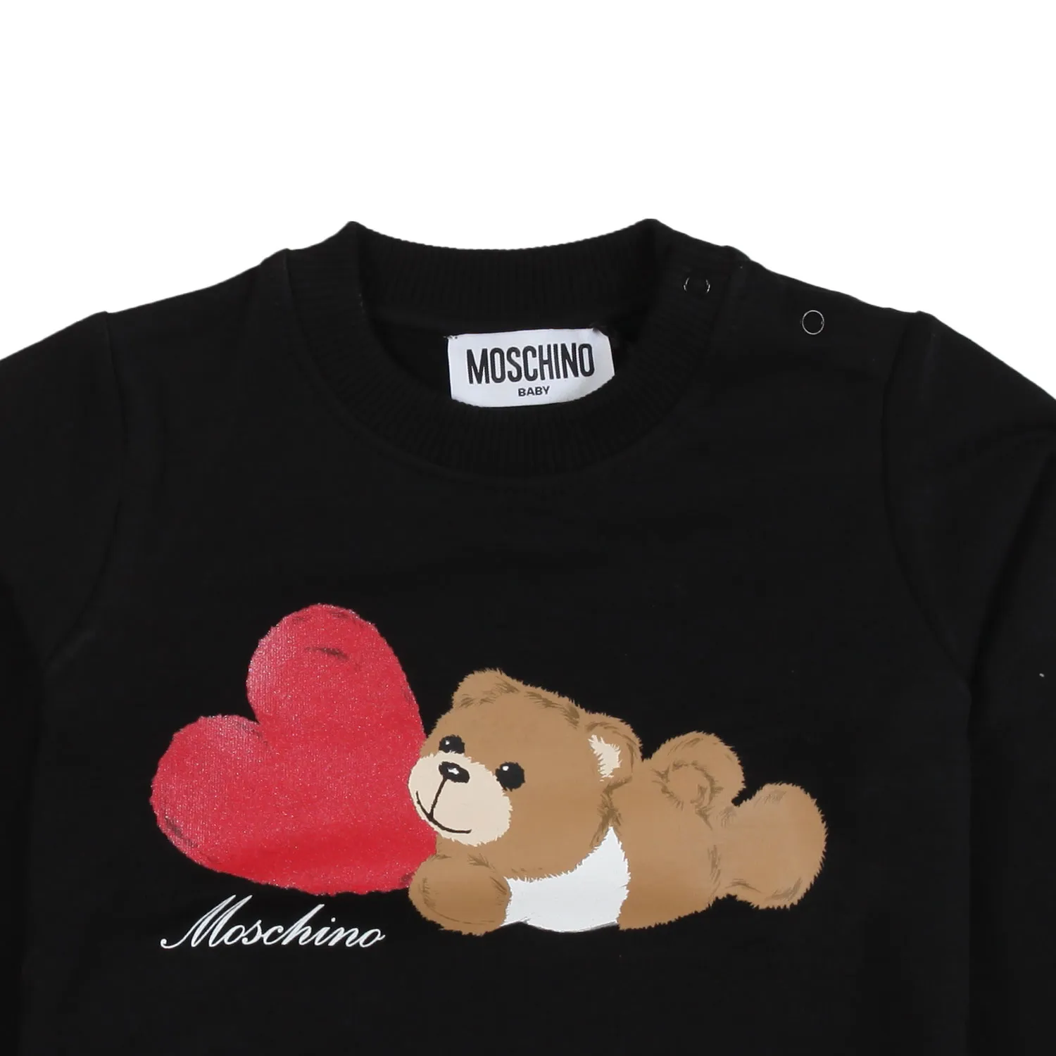 Felpa Teddy Bear Moschino Nera Bimba