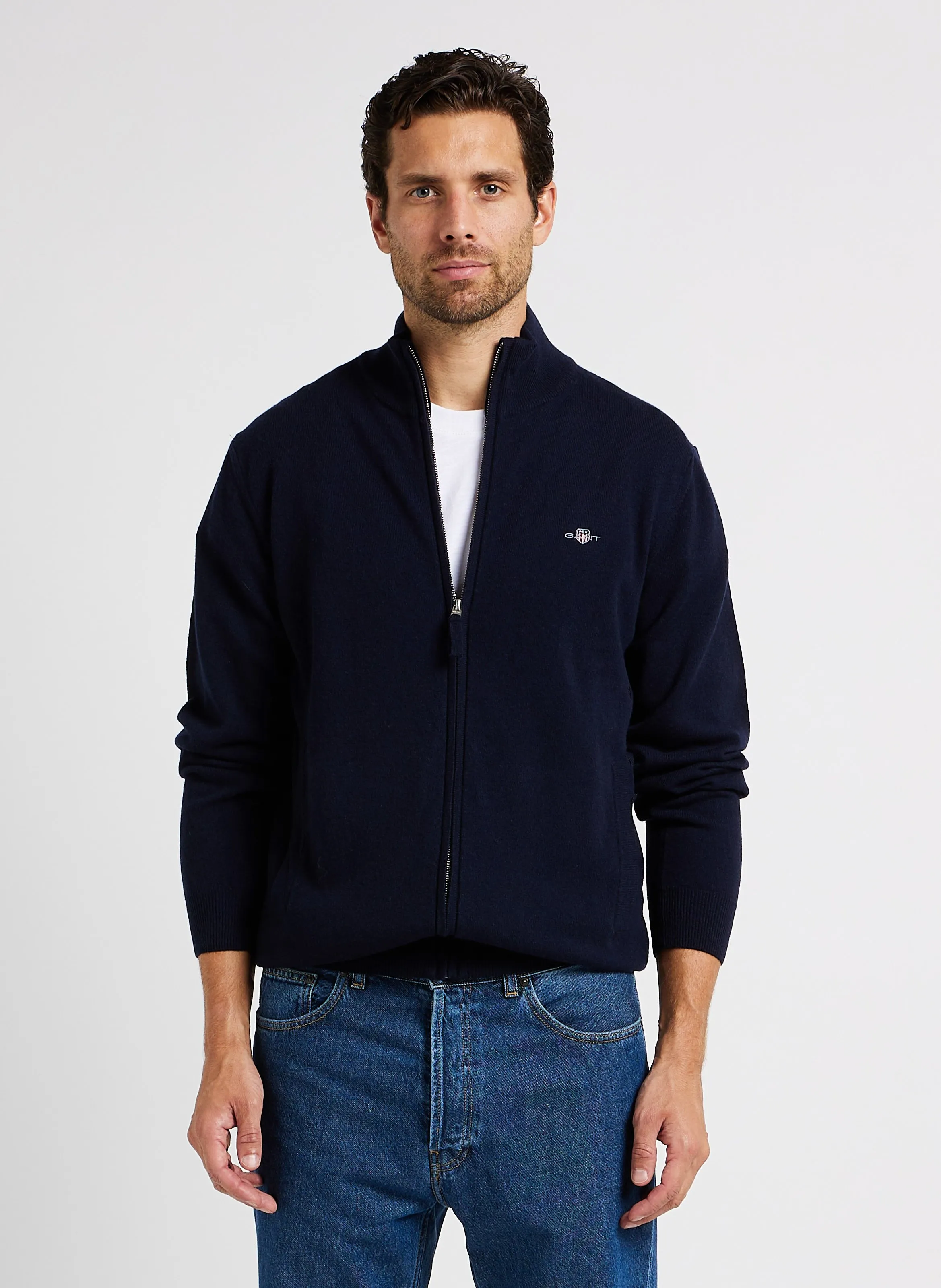  GANT   Felpa a collo alto con zip | Blu