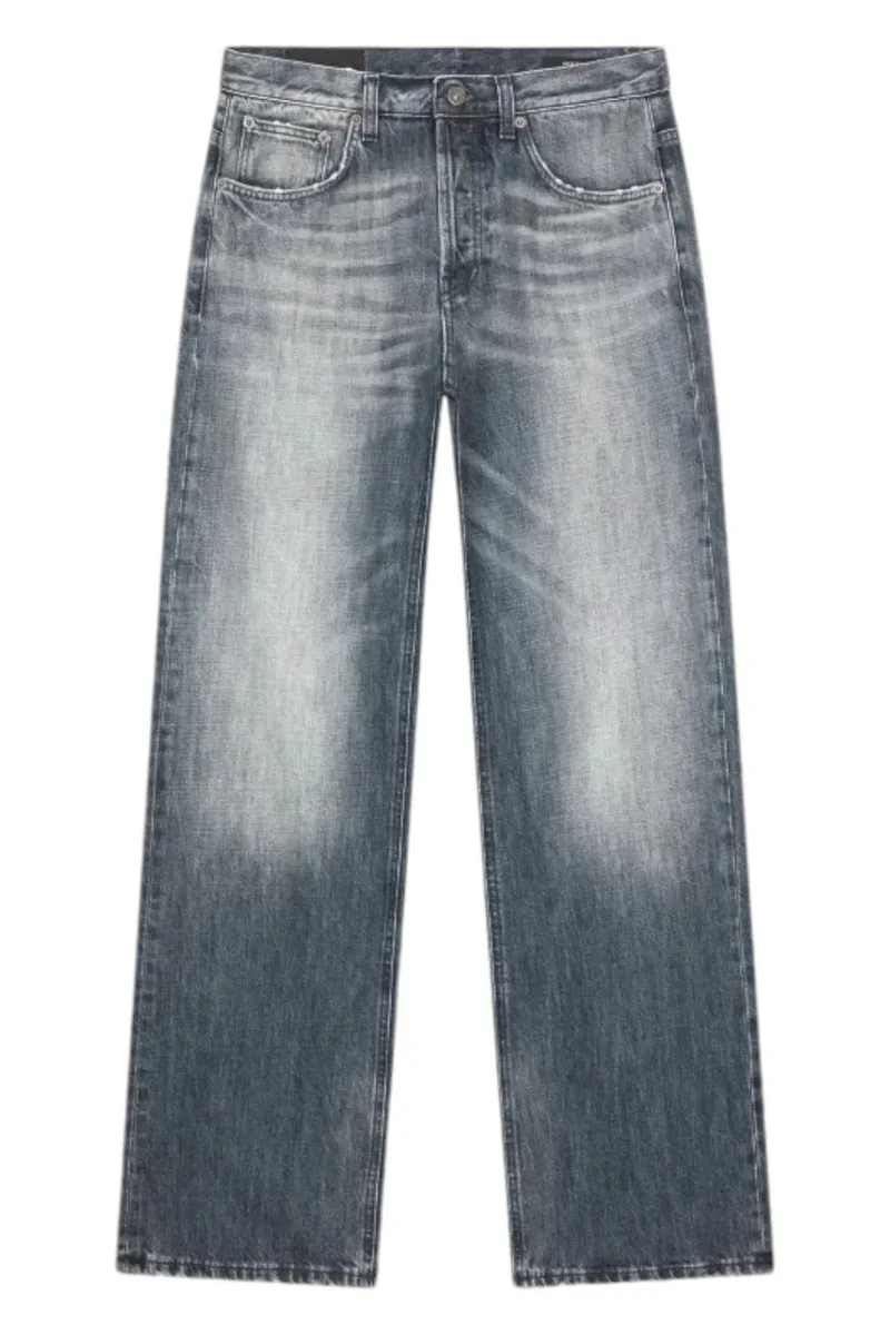 jeans donna wide leg grigio