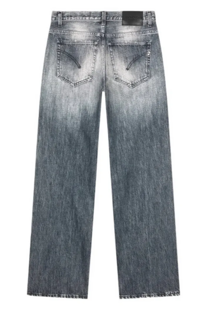 jeans donna wide leg grigio