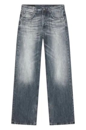 jeans donna wide leg grigio