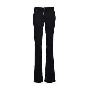 Jeans Flare Twiggy Jean in denim nero Dsquared2