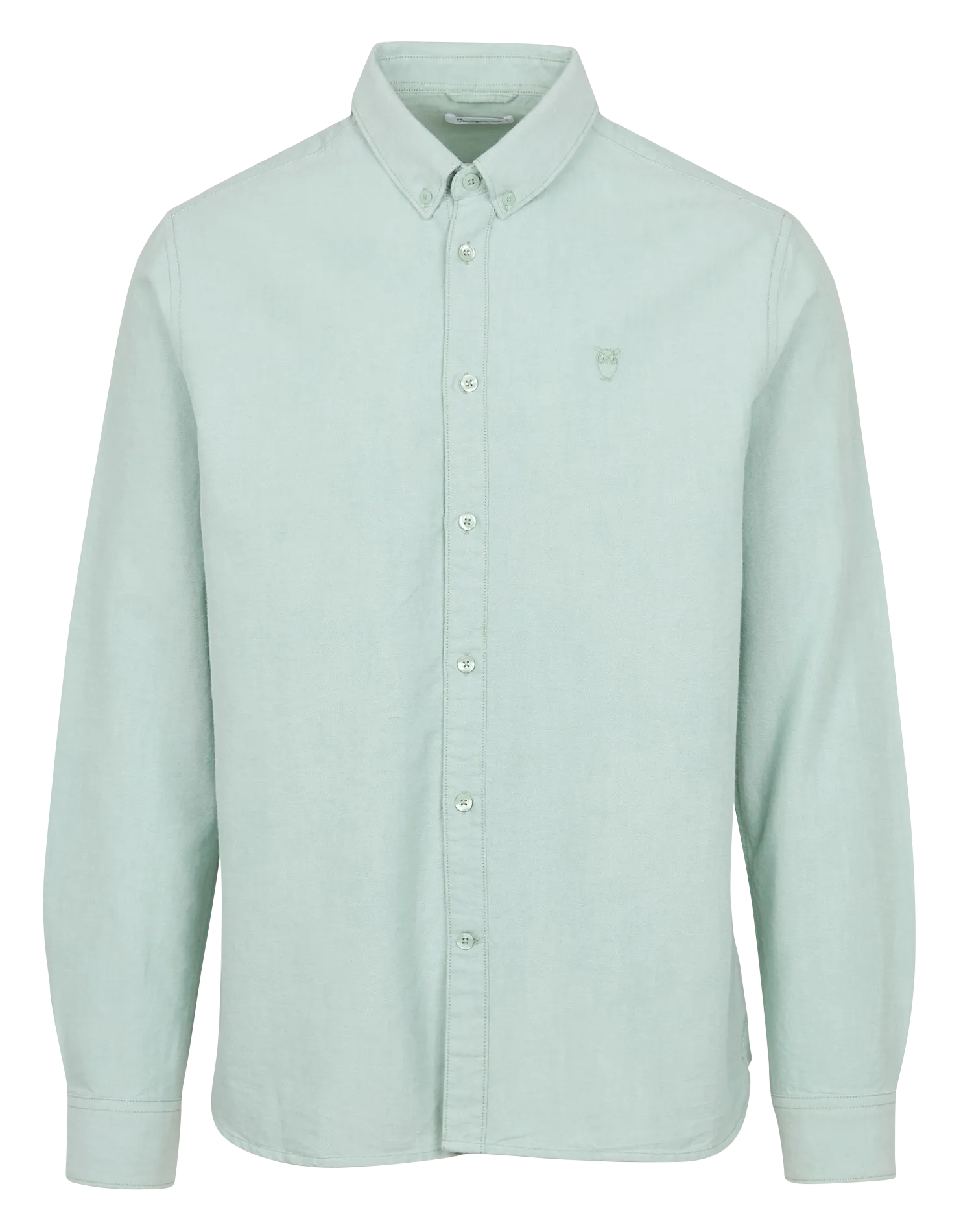  KNOWLEDGE COTTON APPAREL   Camicia dritta con collo classico in cotone biologico | Verde