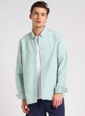  KNOWLEDGE COTTON APPAREL   Camicia dritta con collo classico in cotone biologico | Verde