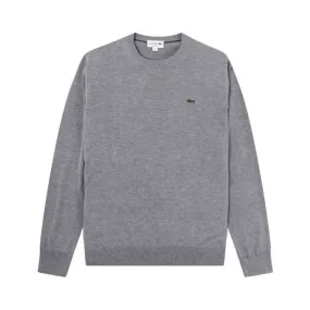 Lacoste Maglia Giro Cotone Gri Mel Uomo