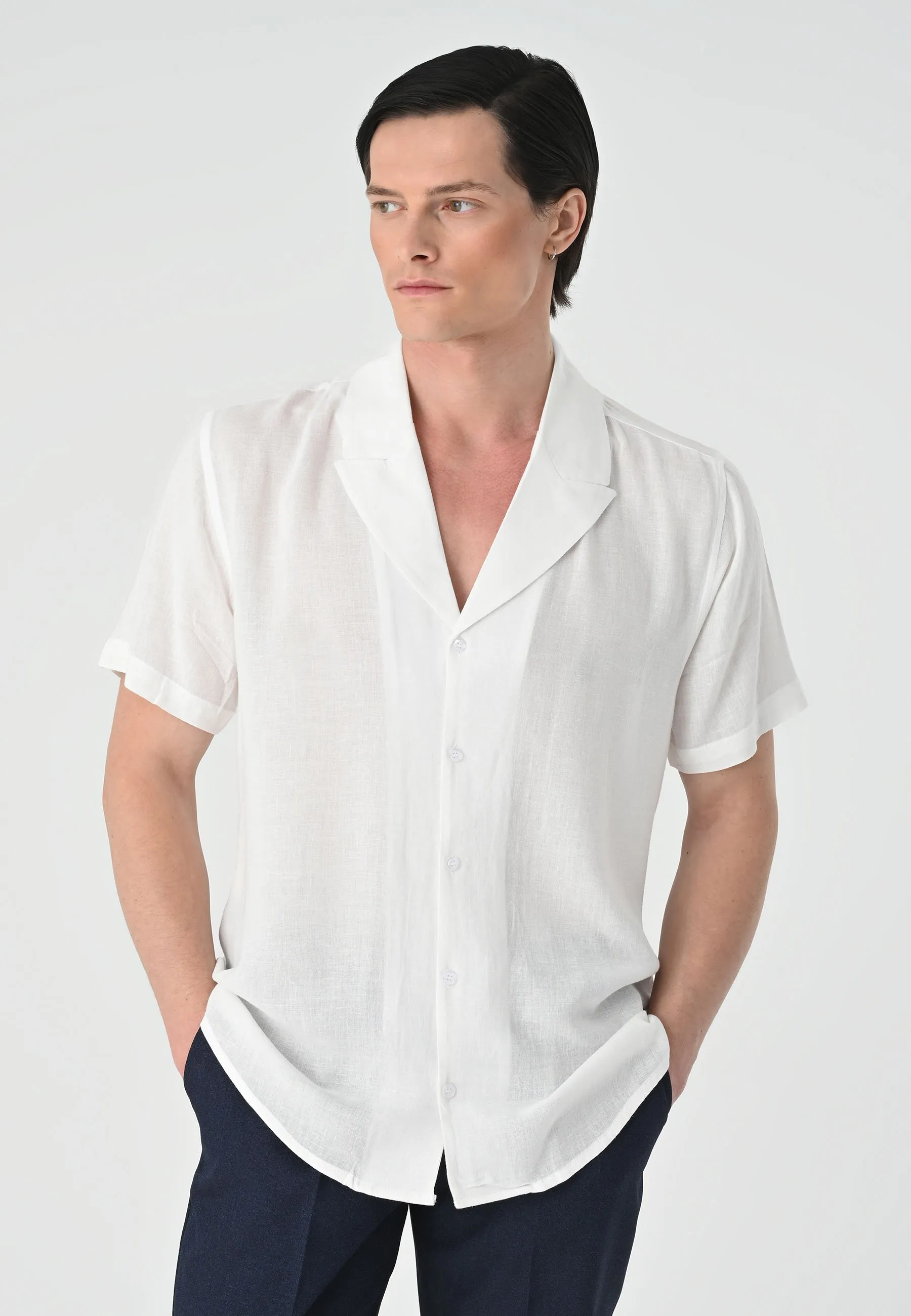 LAPEL COLLAR SHORT SLEEVE - Camicia