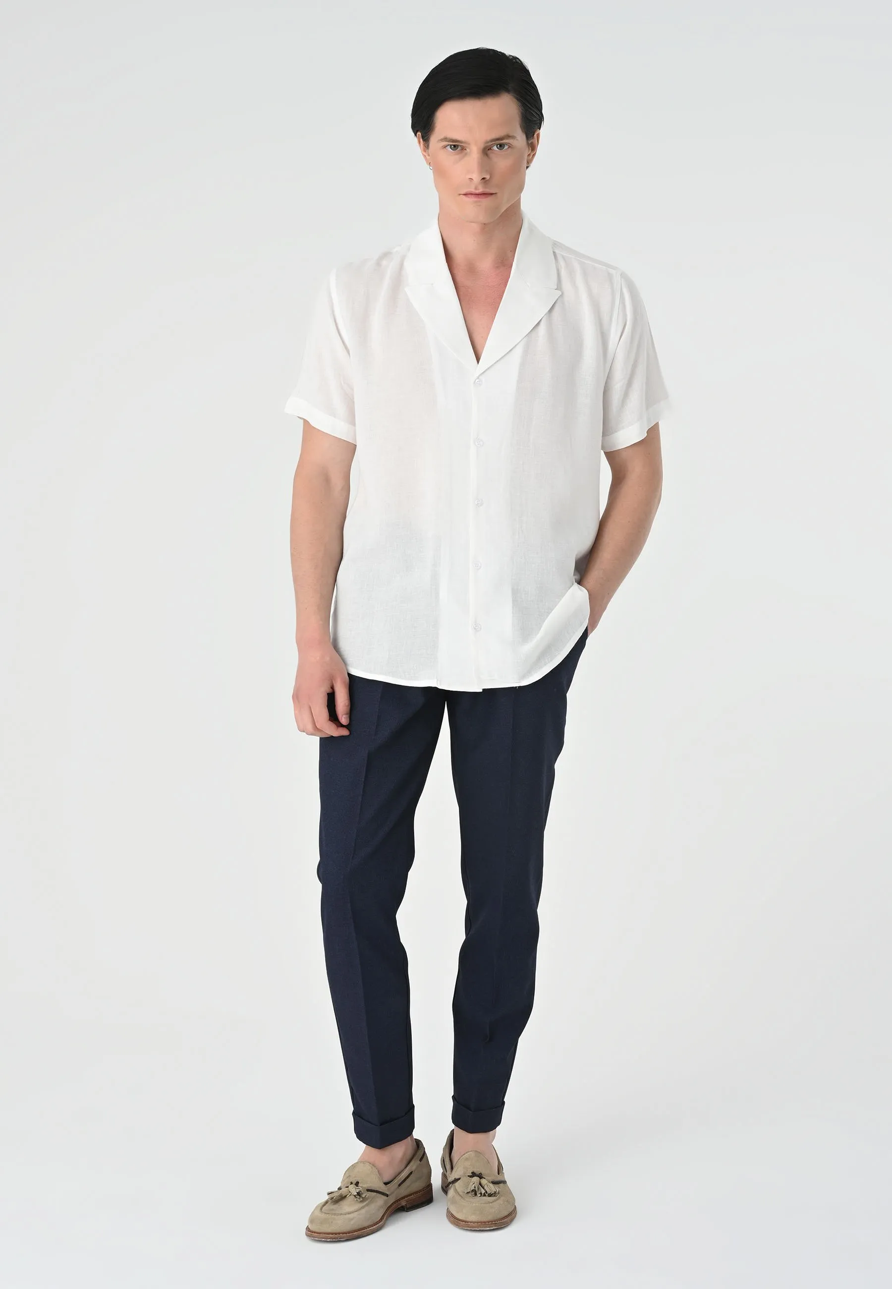 LAPEL COLLAR SHORT SLEEVE - Camicia