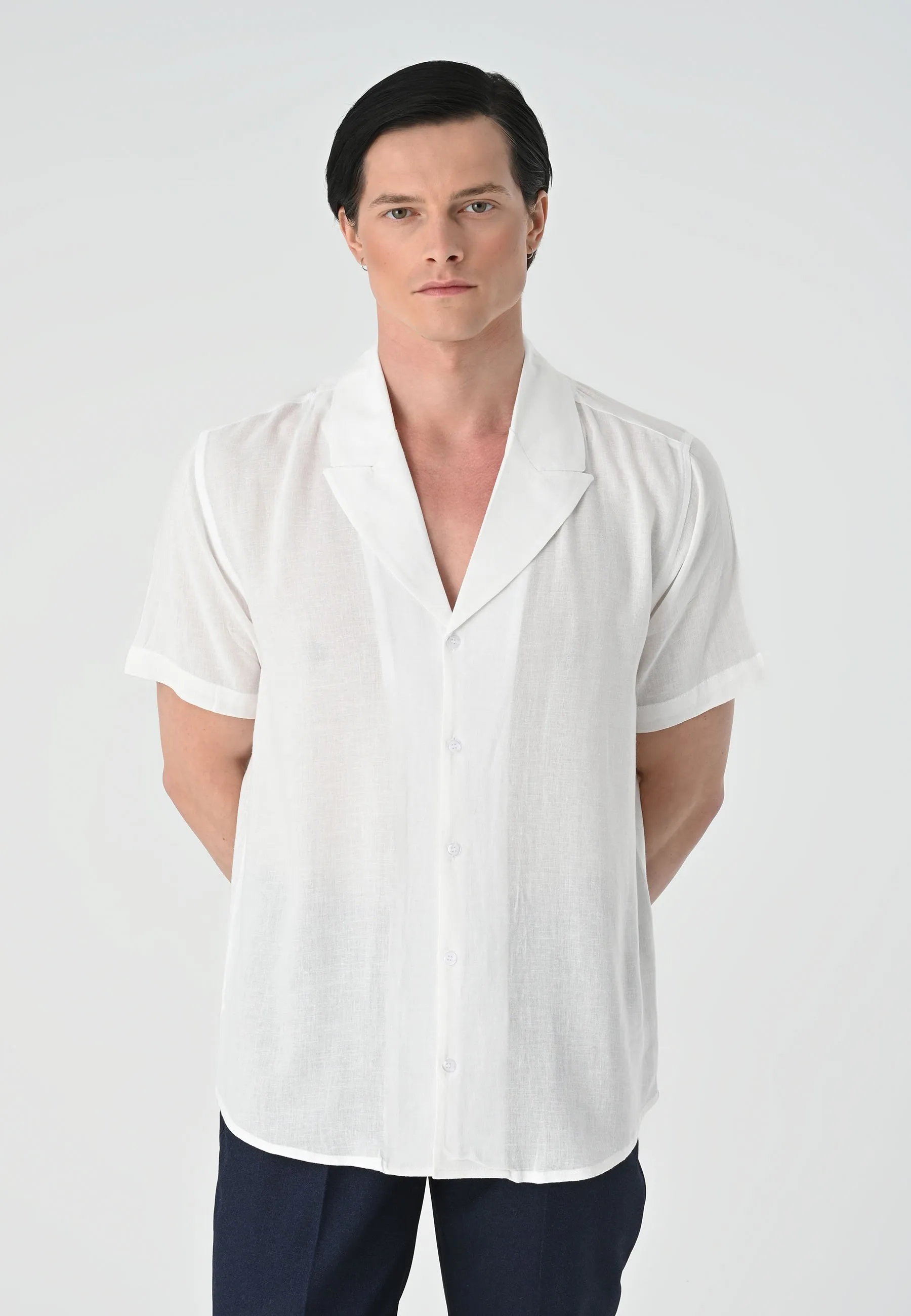 LAPEL COLLAR SHORT SLEEVE - Camicia