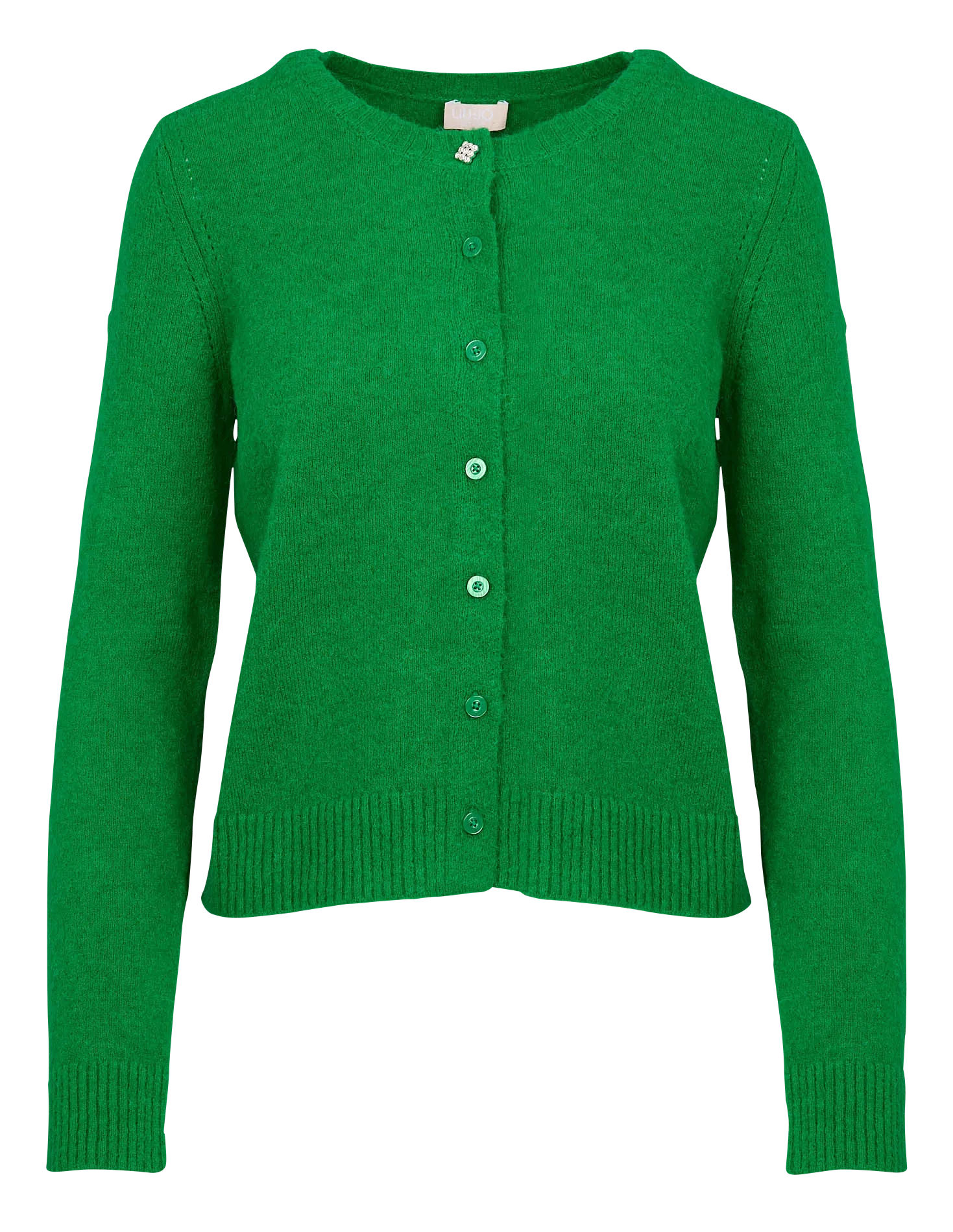  LIU JO   Cardigan dritto in maglia | Verde