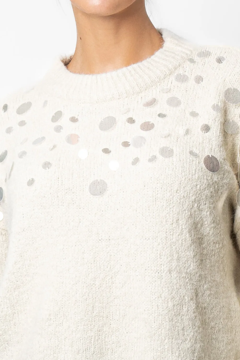 Maglia con paillettes boreali