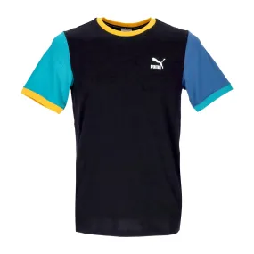 Maglietta Uomo Classics Block Tee Black/deep Aqua