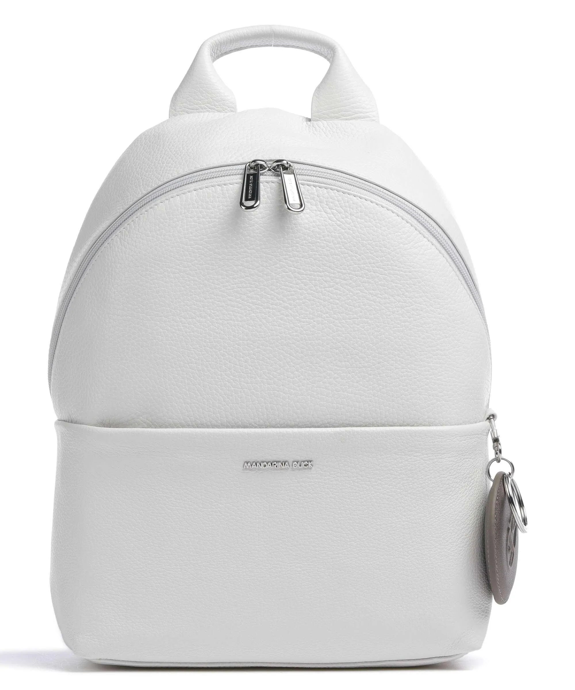  Mandarina Duck Mellow Leather Zaino pelle di vitello grana bianco  