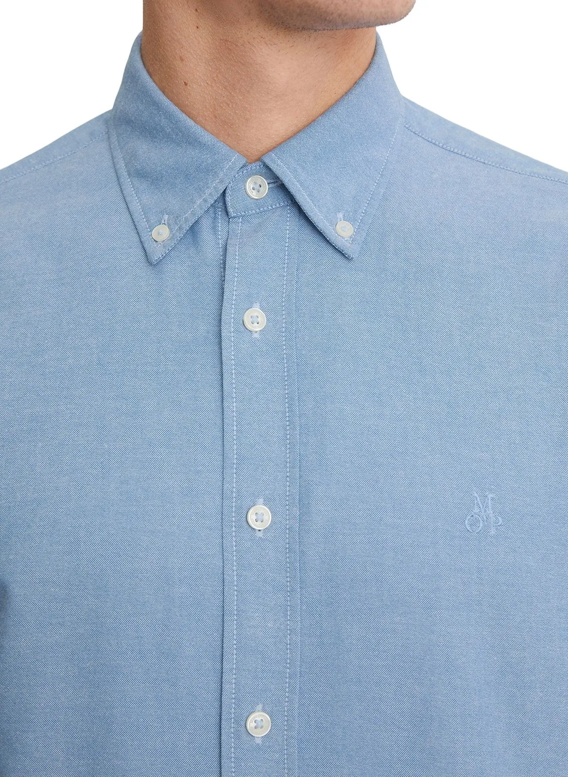  MARC O'POLO   Camicia regolare con bottoni in cotone biologico | Blu