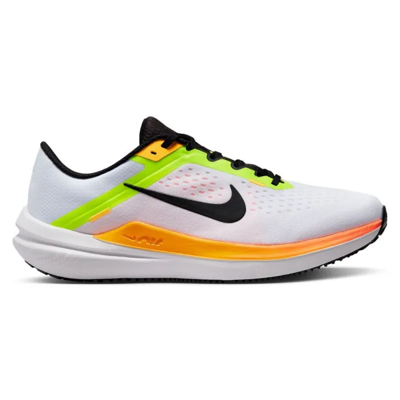 Nike Air Winflo 10 Bianco Nero Giallo Arancio - Scarpe Running Uomo