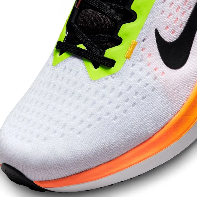 Nike Air Winflo 10 Bianco Nero Giallo Arancio - Scarpe Running Uomo