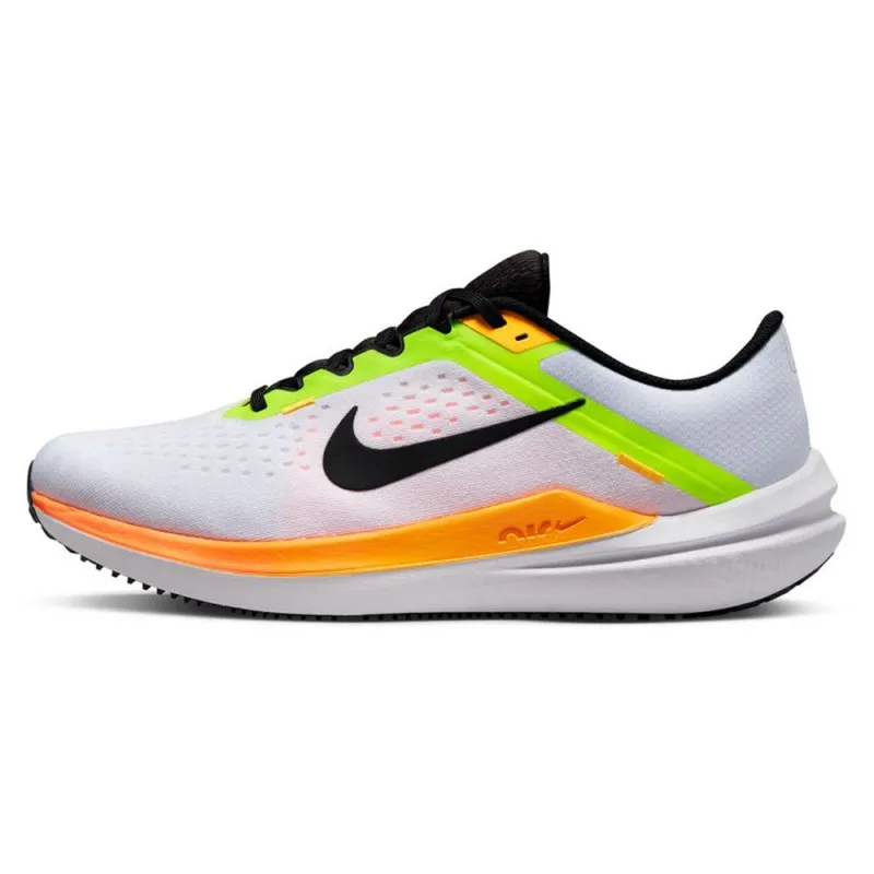 Nike Air Winflo 10 Bianco Nero Giallo Arancio - Scarpe Running Uomo