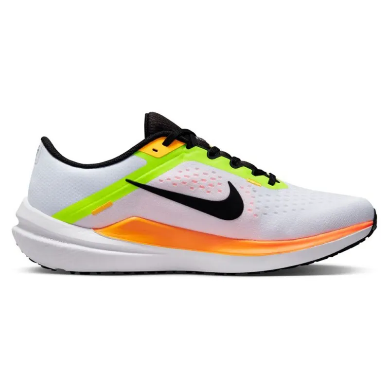 Nike Air Winflo 10 Bianco Nero Giallo Arancio - Scarpe Running Uomo