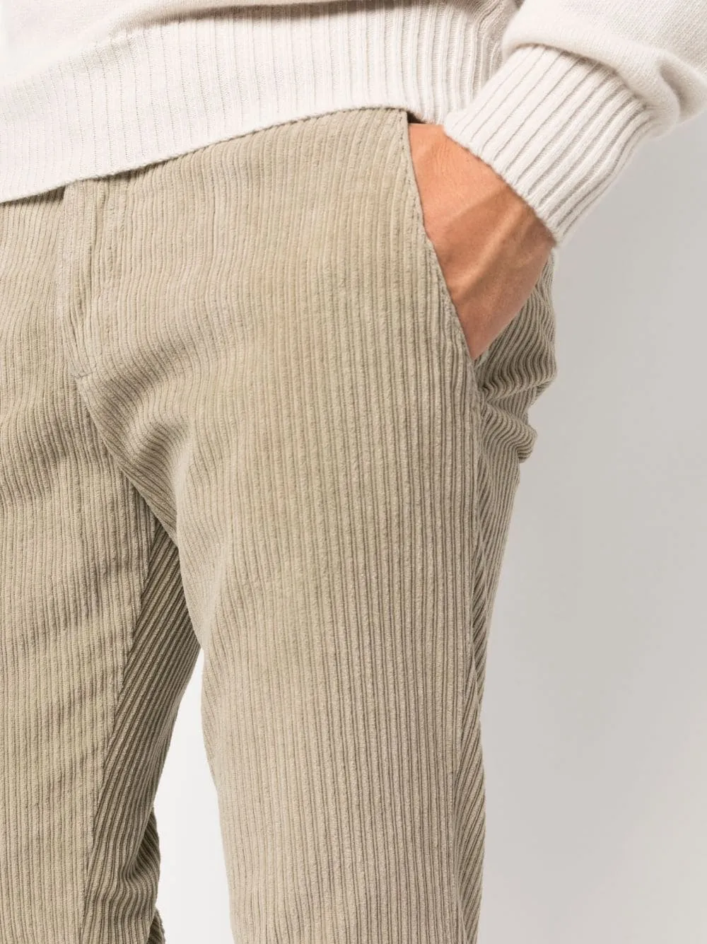 pantalone a coste beige