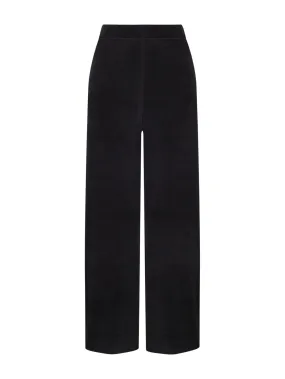 Pantalone ampio in ciniglia - Nero