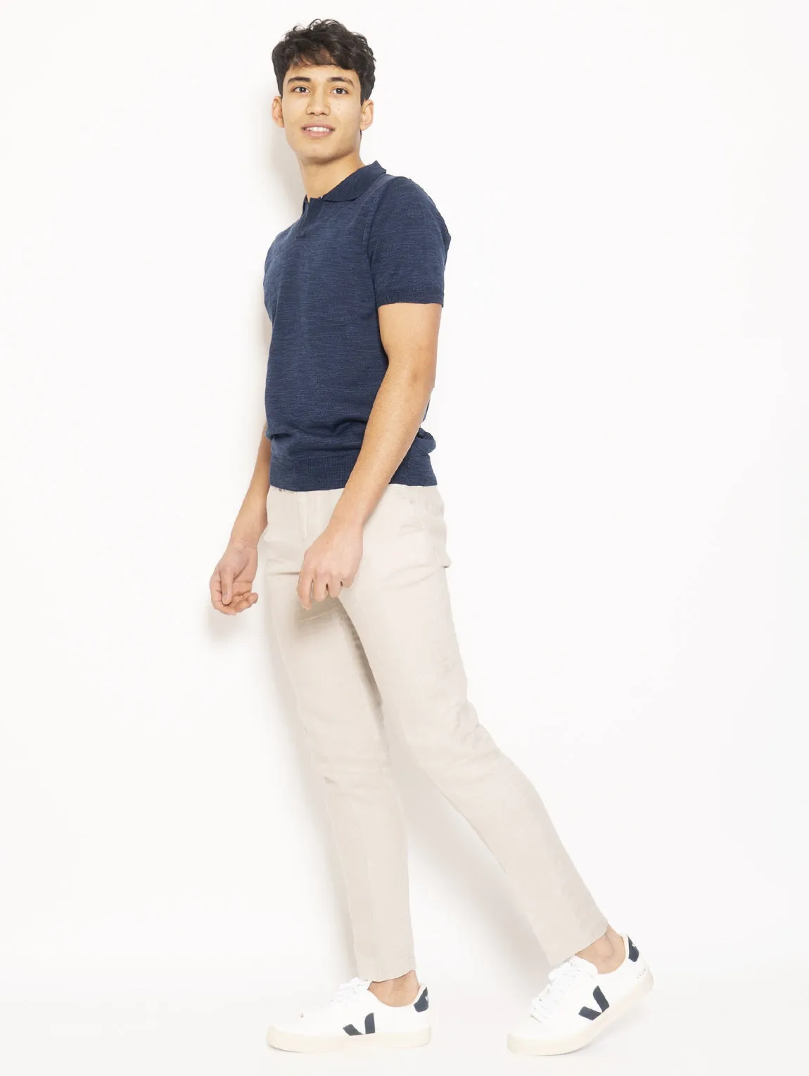 Pantalone con Coulisse Beige