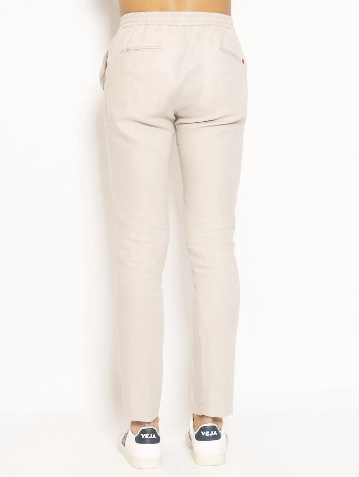 Pantalone con Coulisse Beige