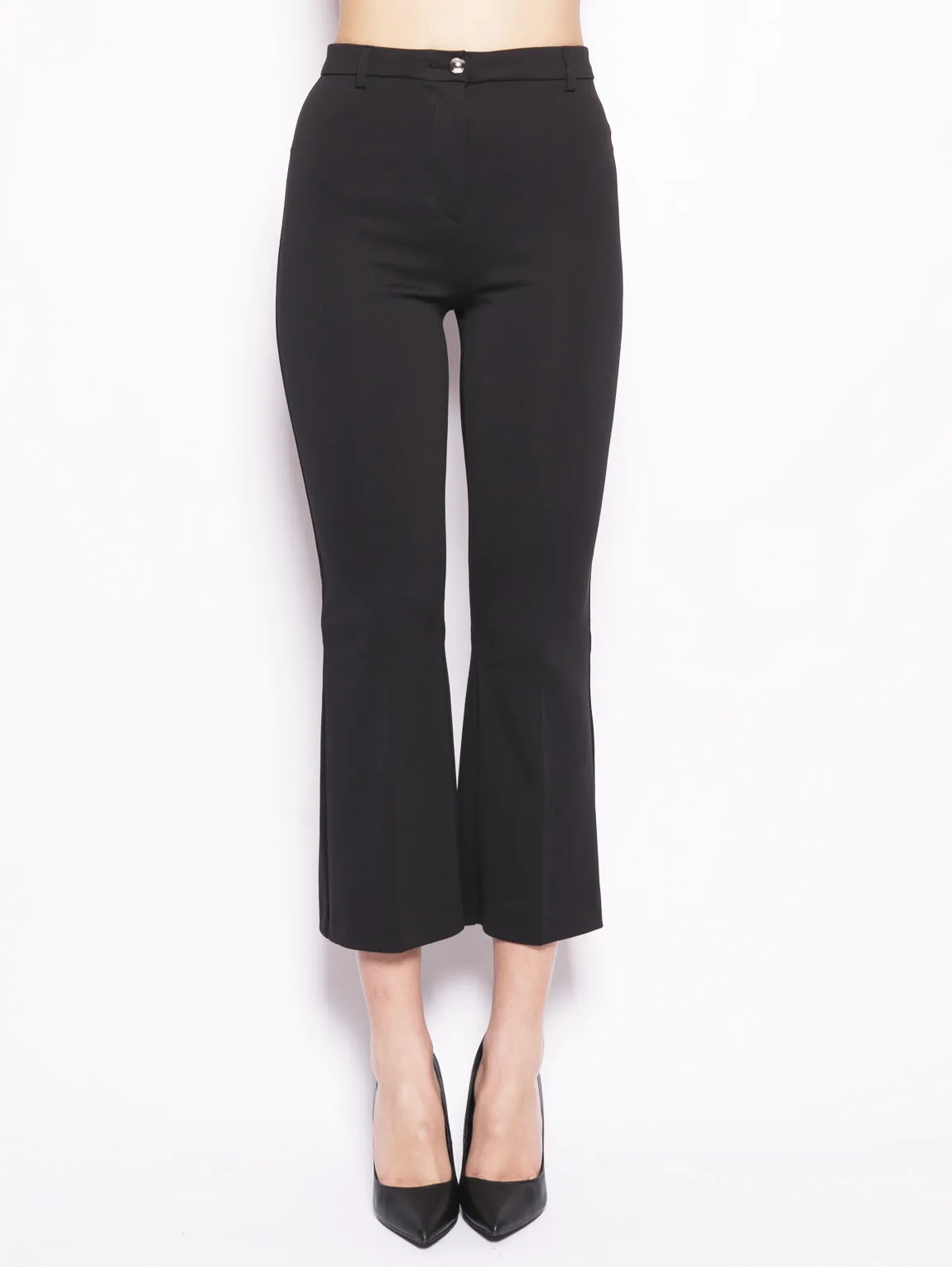 Pantalone Cropped Flare Ezio Nero