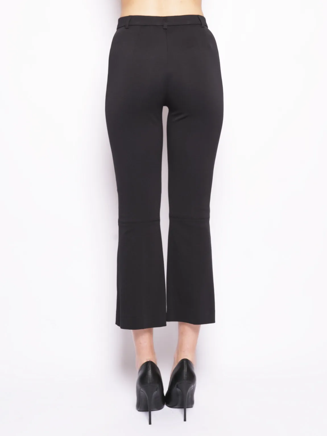 Pantalone Cropped Flare Ezio Nero