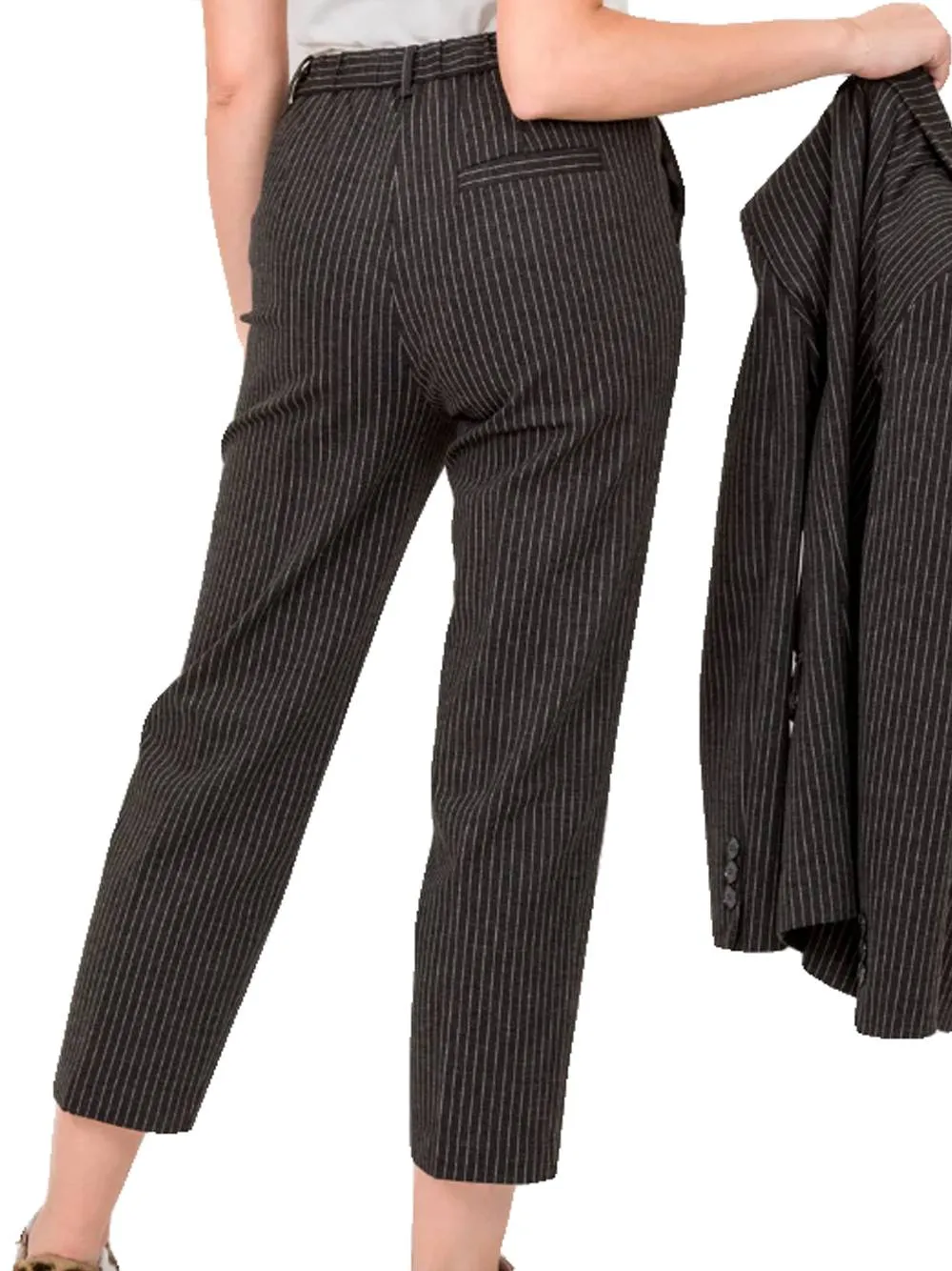 Pantalone Gessato - Nero