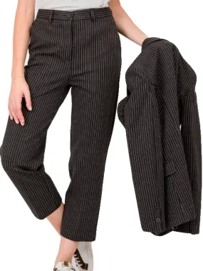 Pantalone Gessato - Nero