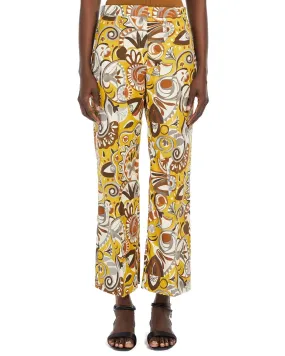 Pantalone Licia fantasia giallo