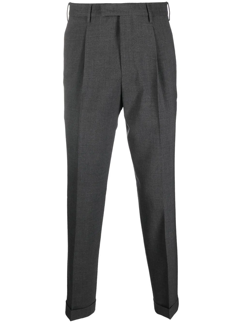 pantalone maserfit grigio scuro pences e risvolto