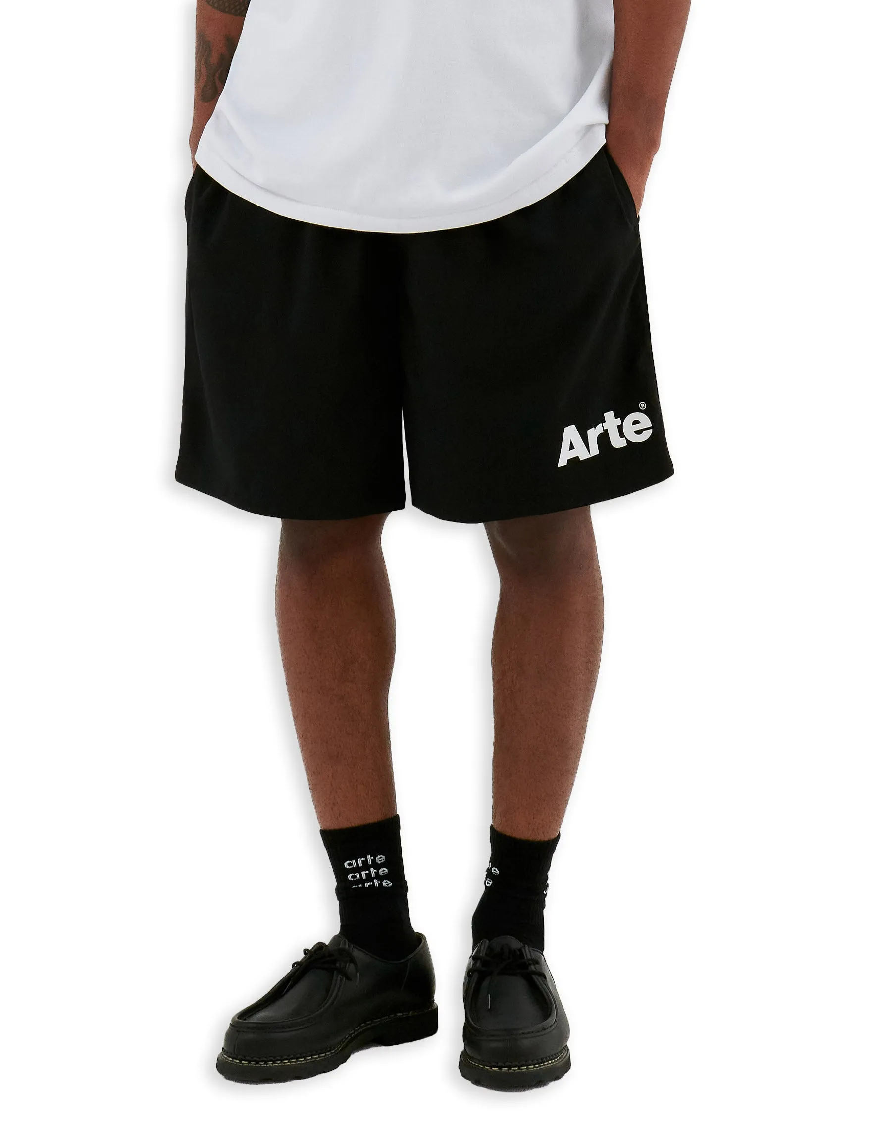 Pantaloni Cort Arte Antwerp Samuel Logo Shorts Nero