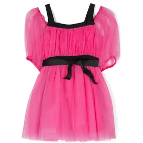 pinko vestito in tulle fucsia   