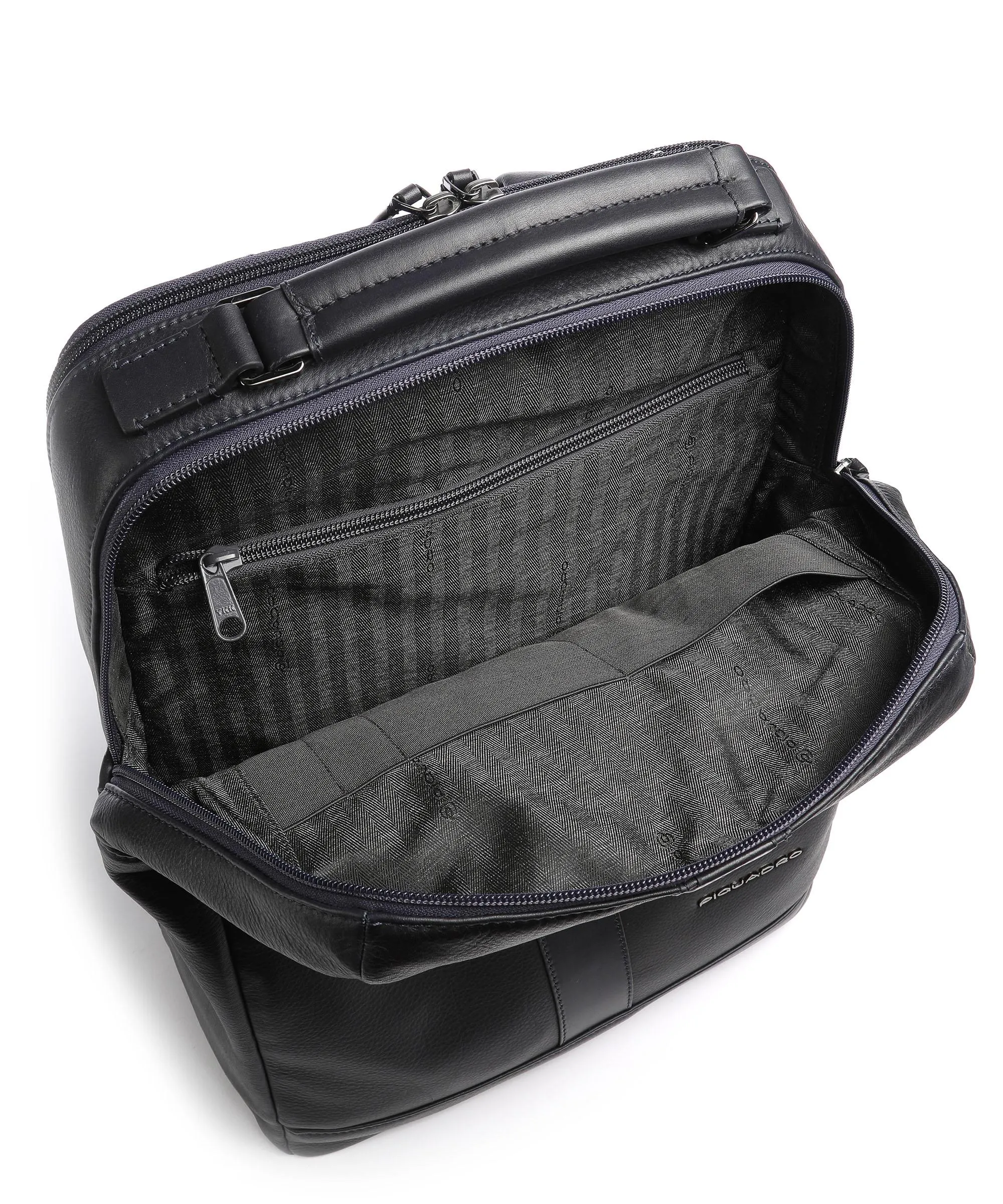  Piquadro Fast Check Zaino 15″ pelle di vacchetta finemente grana navy  