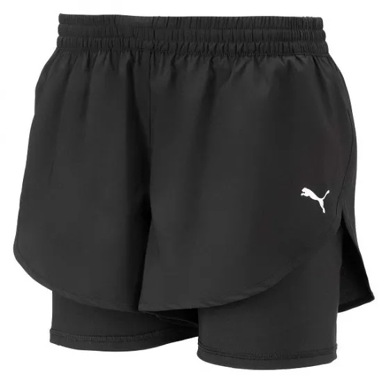 PUMA 2 in 1 RUN SHORT donna BLACK