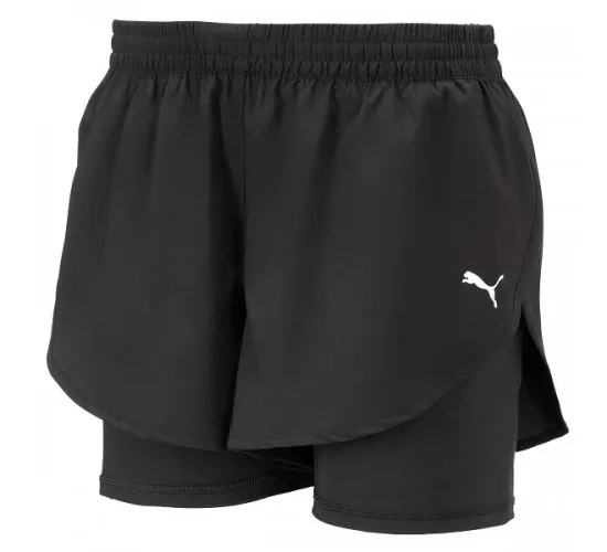 PUMA 2 in 1 RUN SHORT donna BLACK