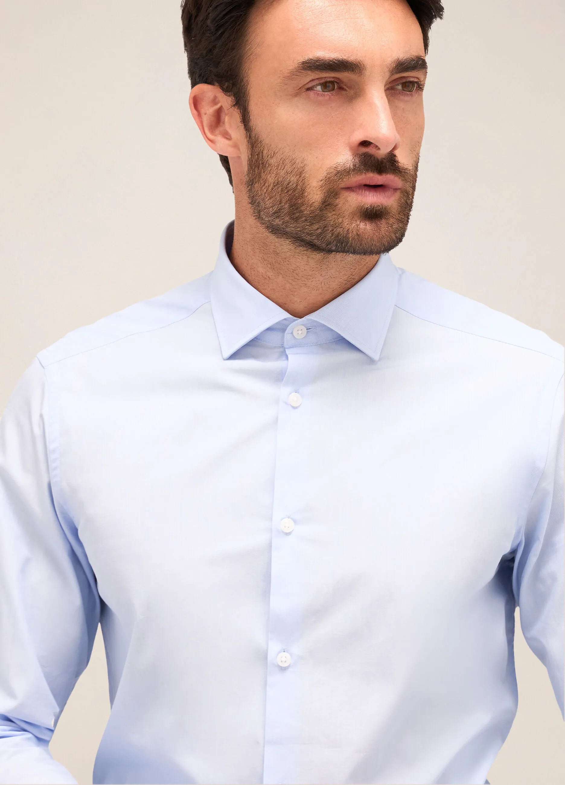 RUMFORD  Camicia slim fit colletto francese in cotone uomo